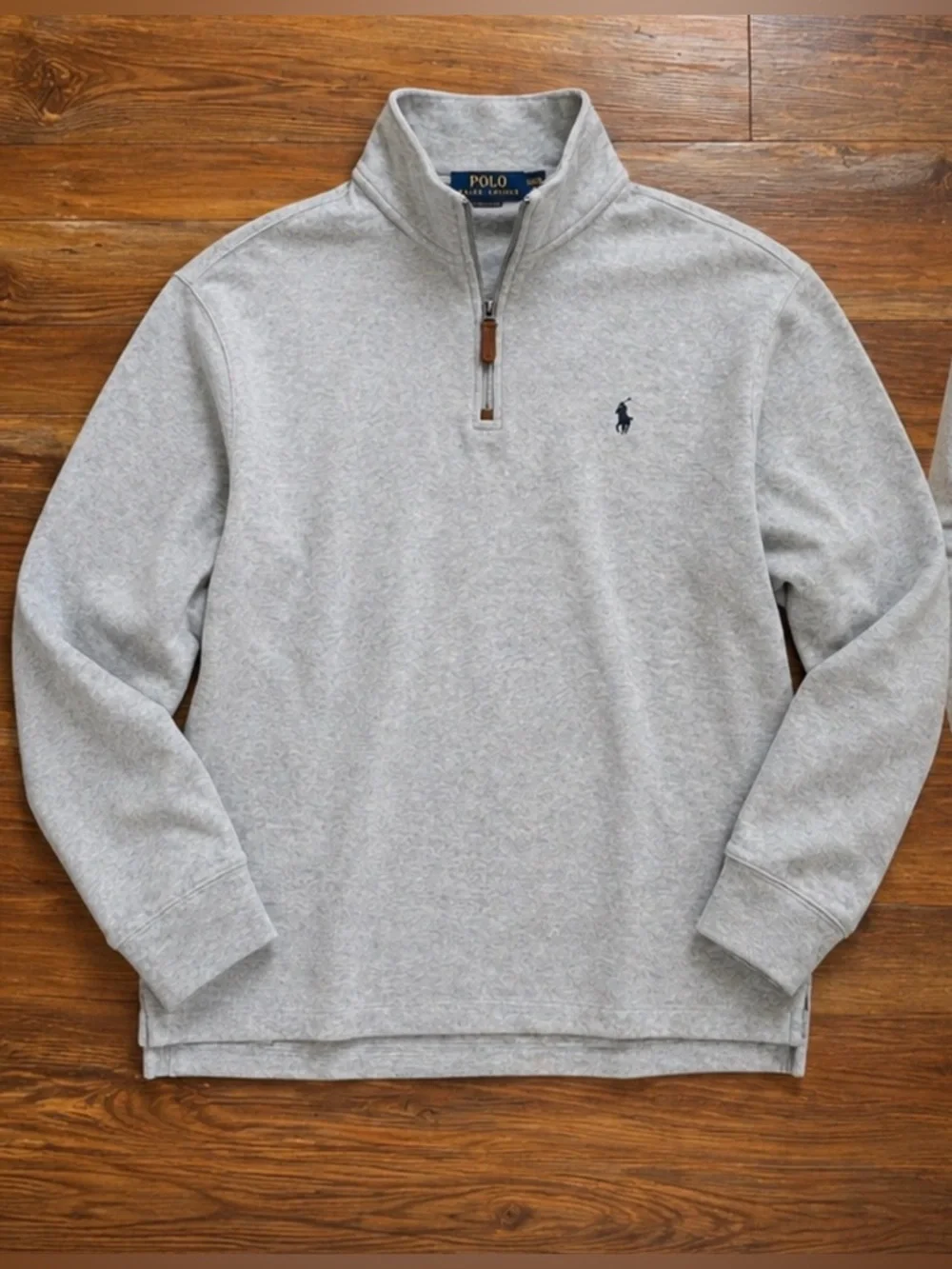 Polo Ralph Lauren Gray Quarter Zip Pullover Size XL Classic Fleece Sweater - Picture 3 of 3